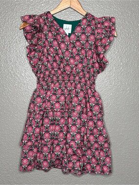Shop the Mint girls medallion ruffle dress large